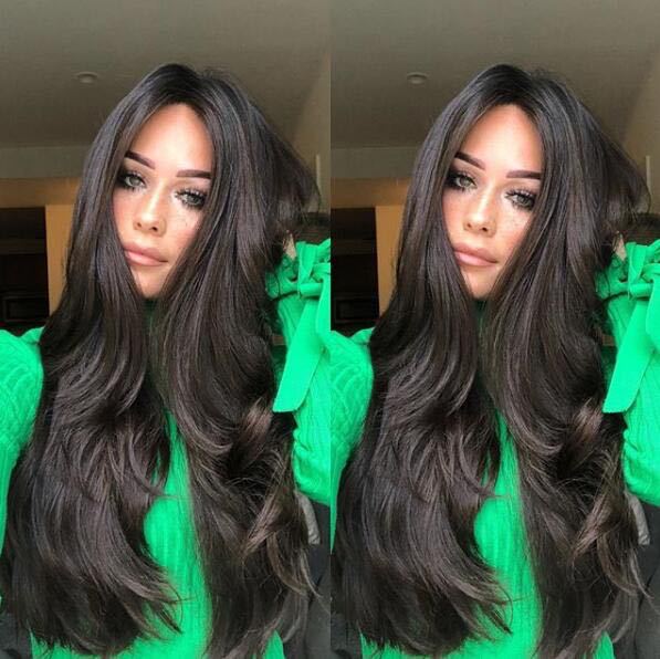 Long curly hair big waves wig