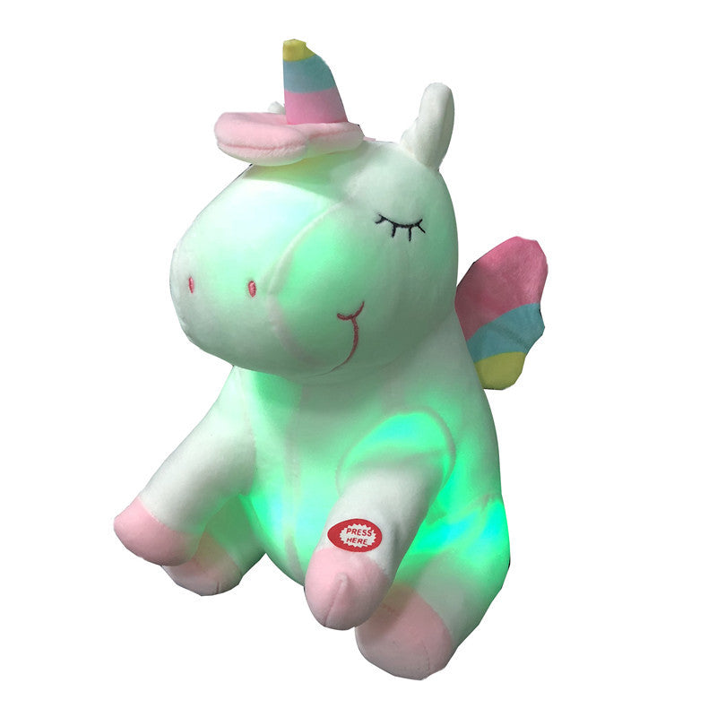30CM LED Light Up Stuffed Pink Unicorn