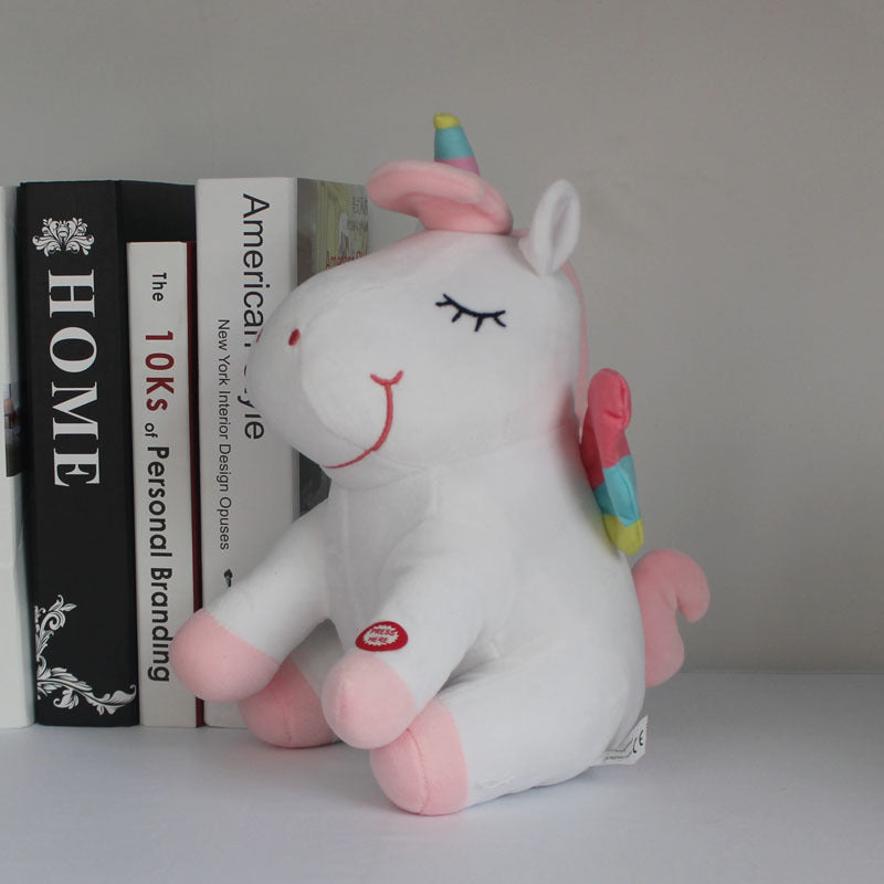 30CM LED Light Up Stuffed Pink Unicorn