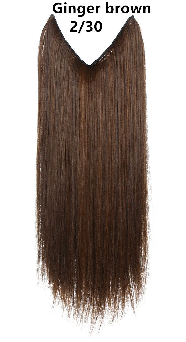 Natural one piece long straight wig