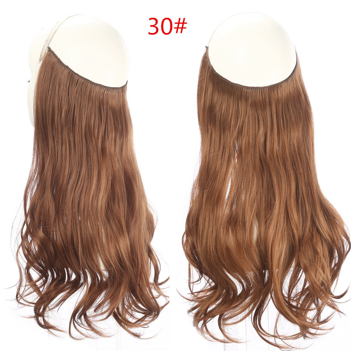 Fish line wave long curly seamless hair extension