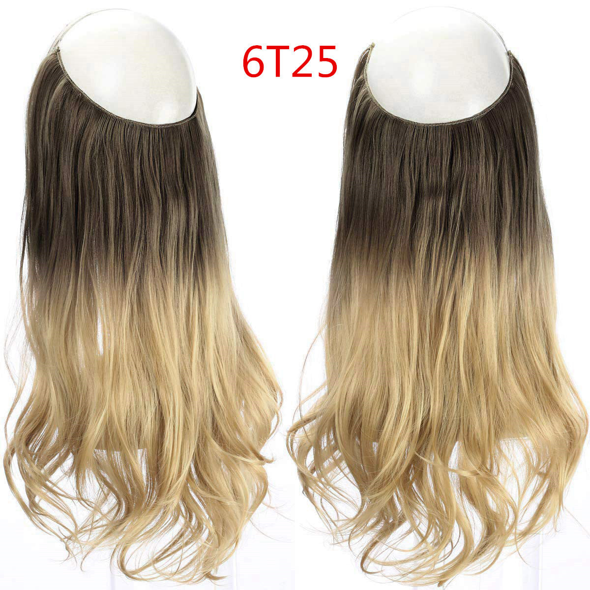 Fish line wave long curly seamless hair extension