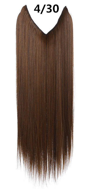 Natural one piece long straight wig