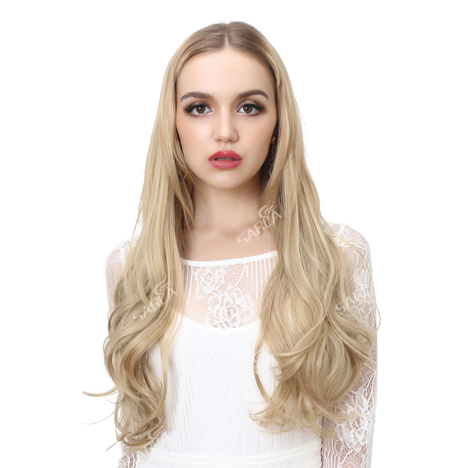 Fish line wave long curly seamless hair extension