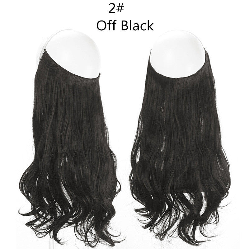 Fish line wave long curly seamless hair extension