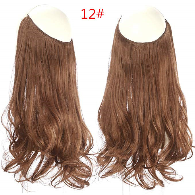 Fish line wave long curly seamless hair extension