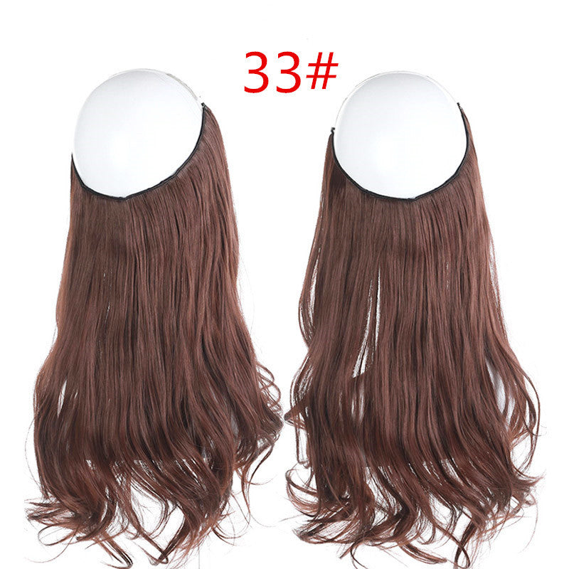 Fish line wave long curly seamless hair extension