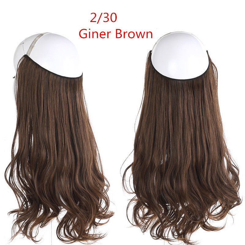 Fish line wave long curly seamless hair extension