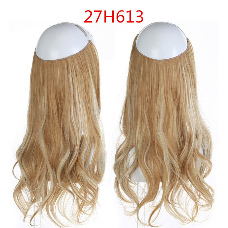 Fish line wave long curly seamless hair extension