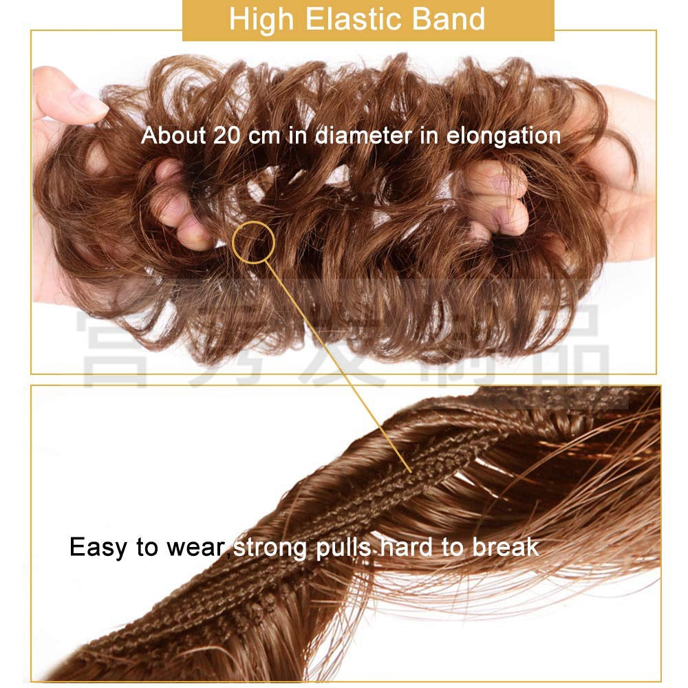 Fluffy coiled hair rope ring