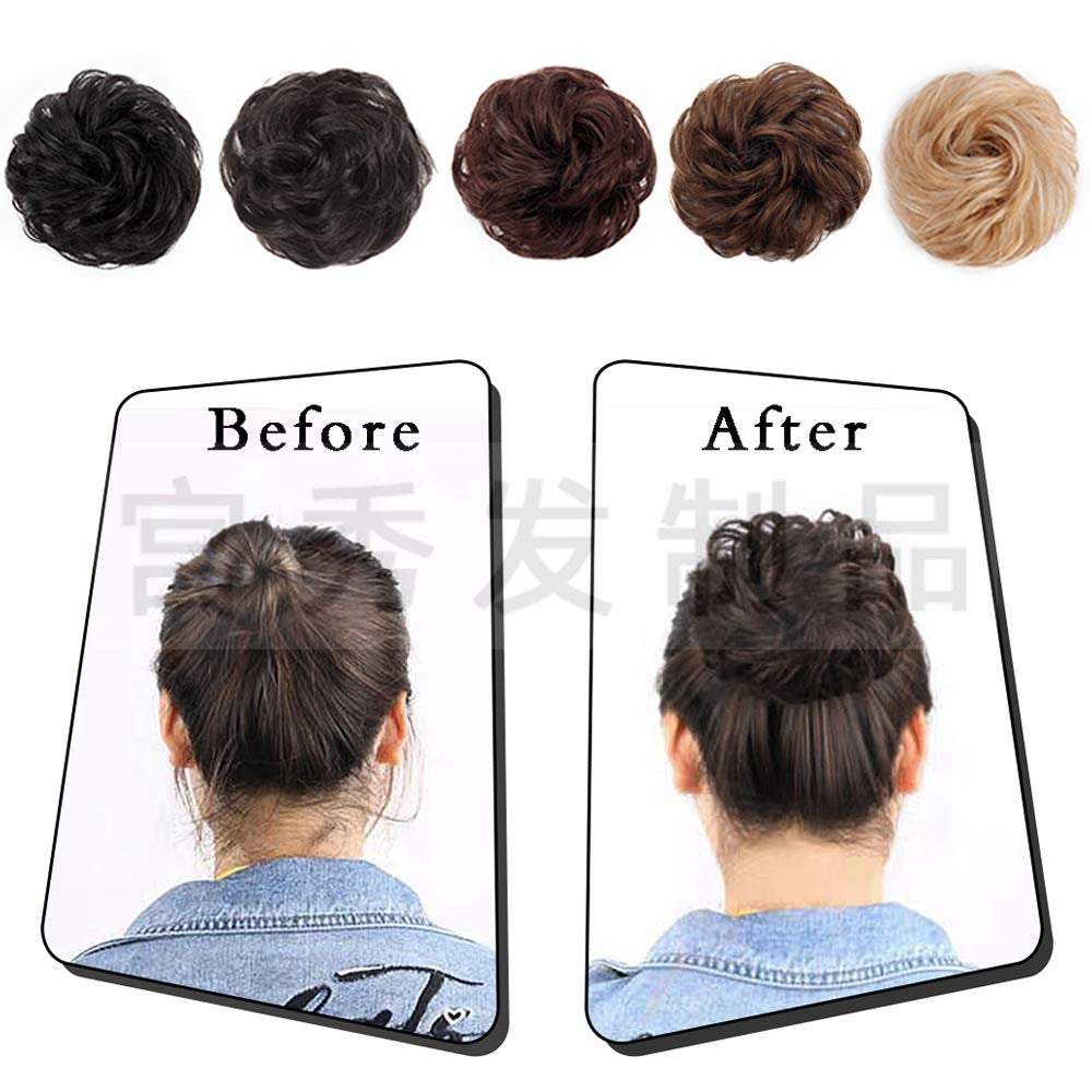 Fluffy coiled hair rope ring