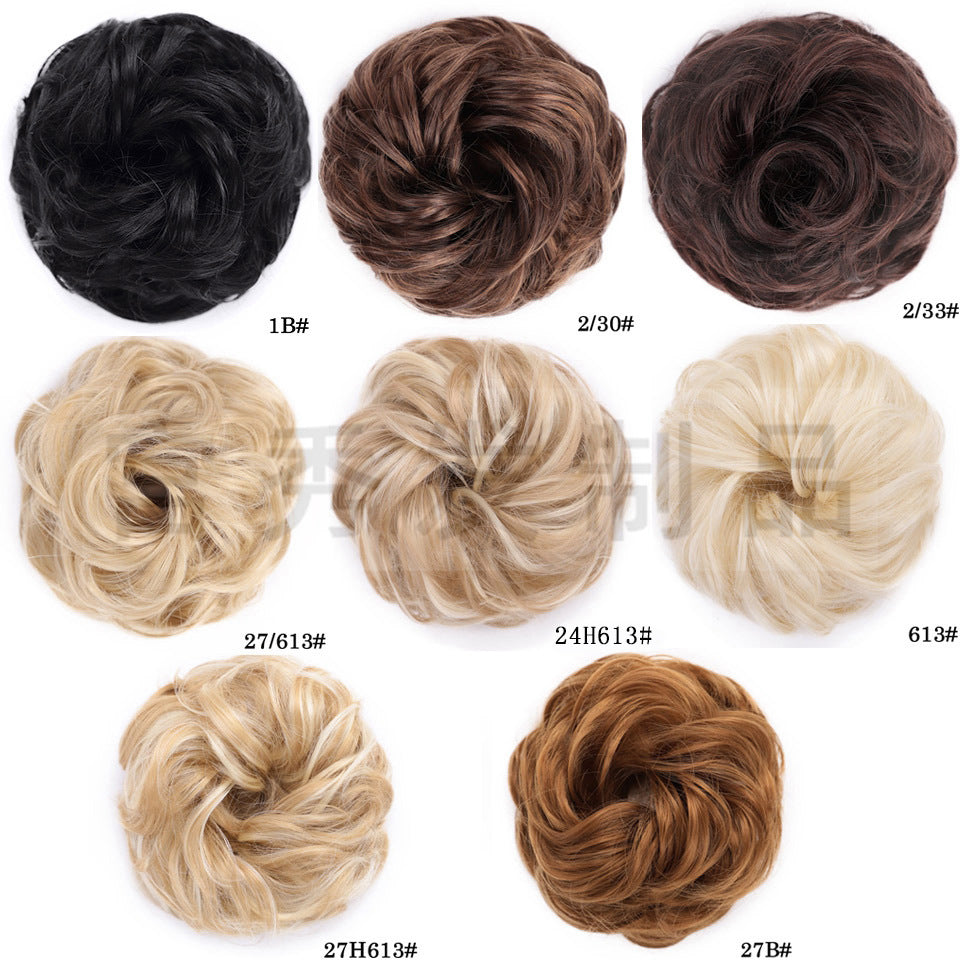 Fluffy coiled hair rope ring