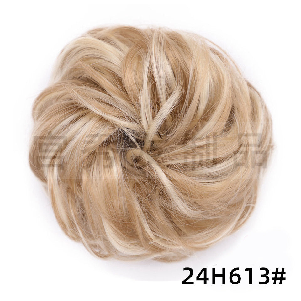 Fluffy coiled hair rope ring