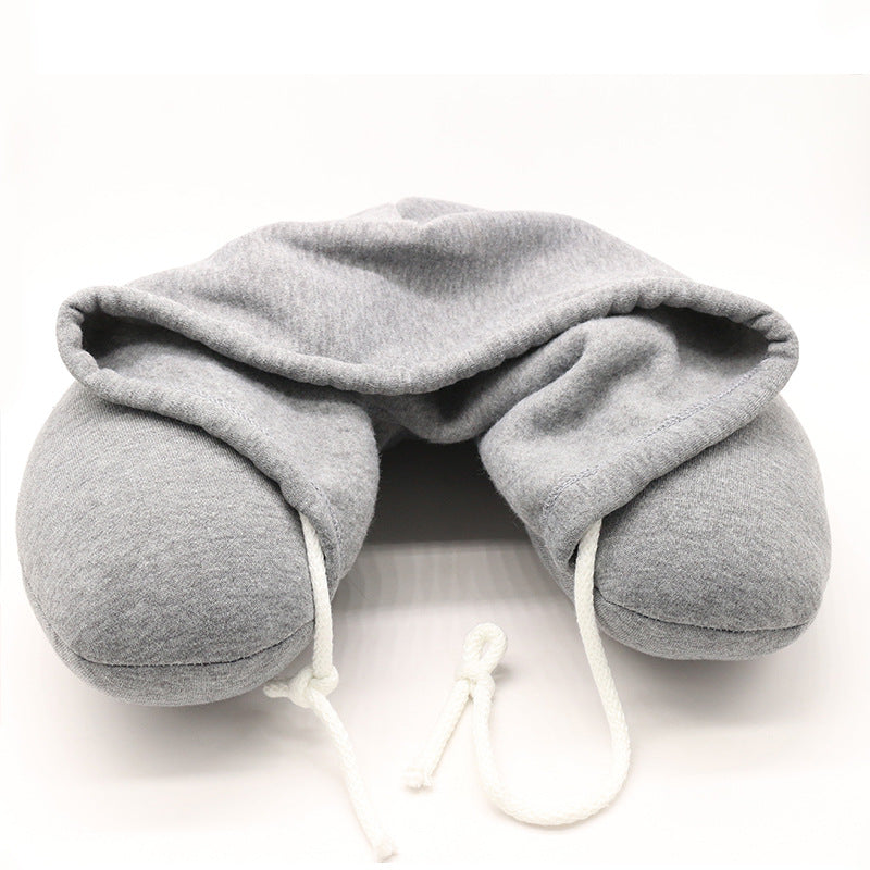 Hooded U-type nap travel pillow