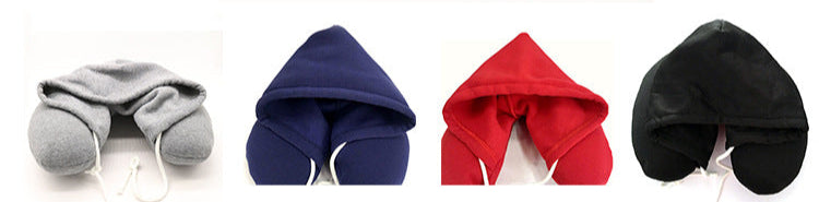Hooded U-type nap travel pillow