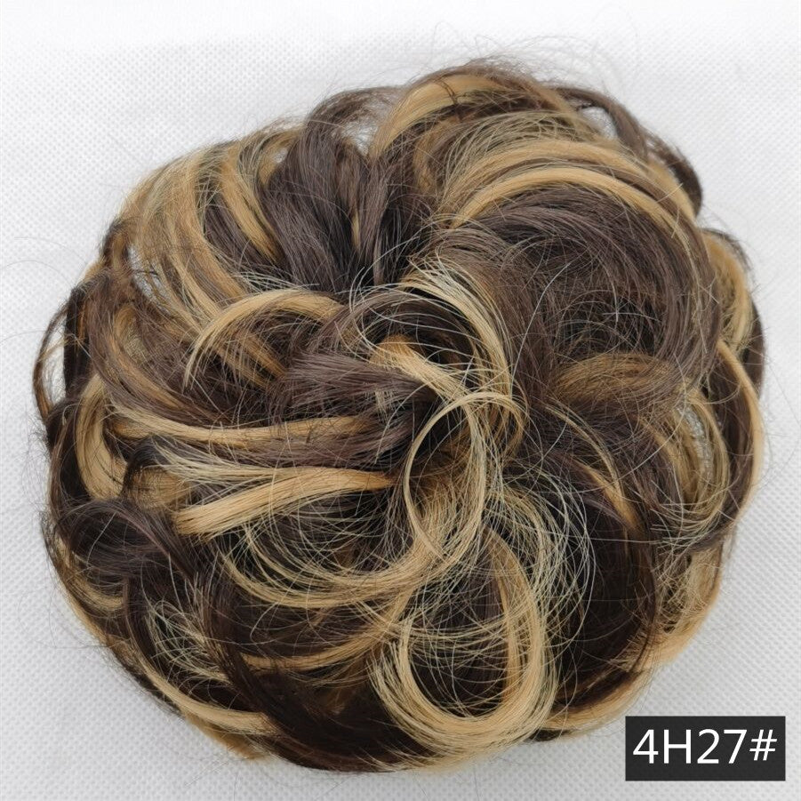 Silk fluffy wig hair ring ball