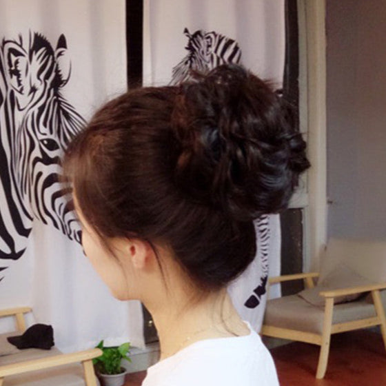 Silk fluffy wig hair ring ball