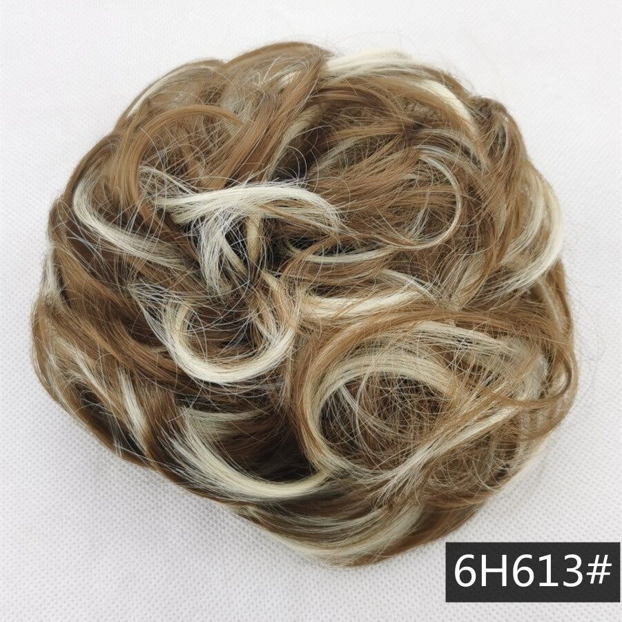 Silk fluffy wig hair ring ball