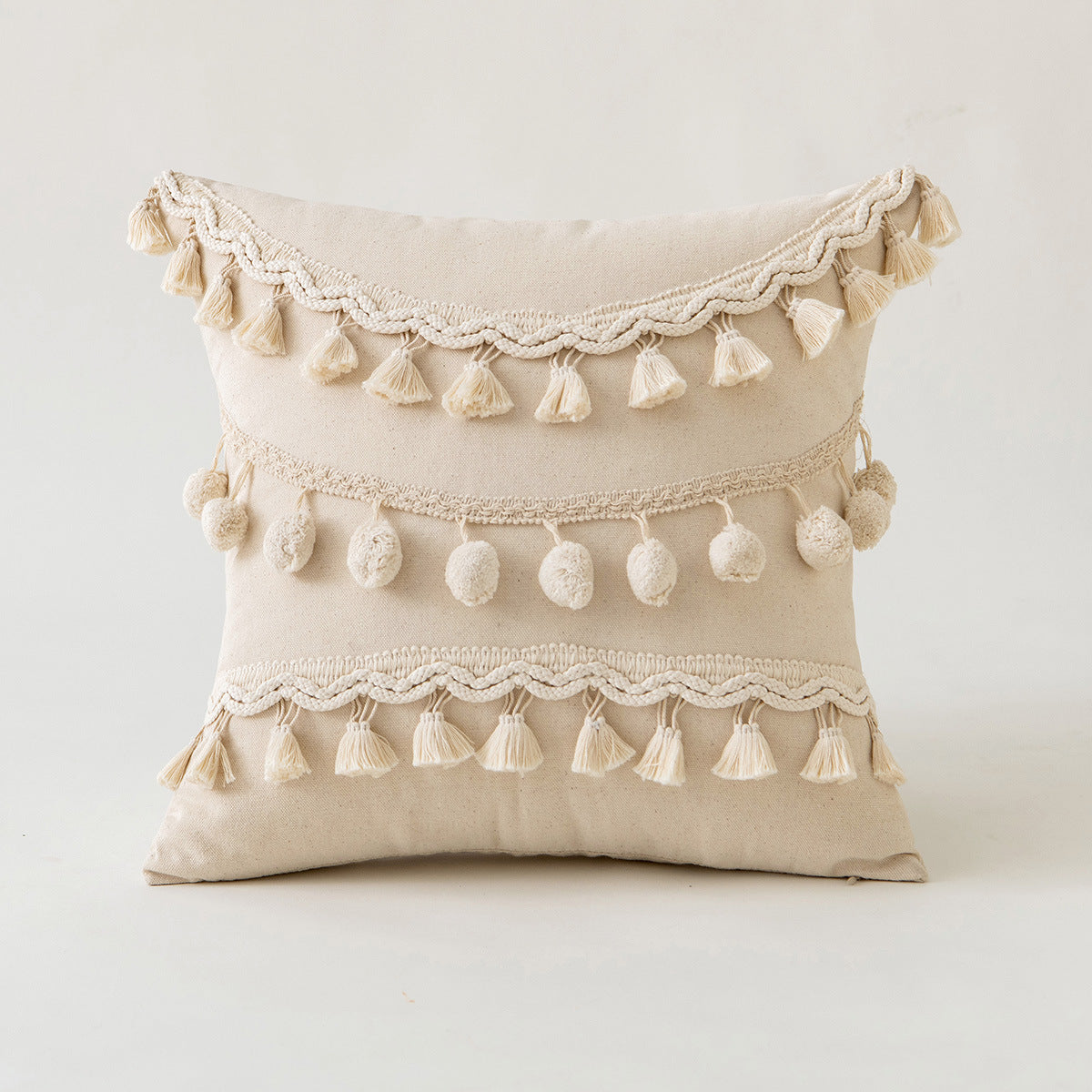 Lace fur ball tassel Morocco backrest pillowcase