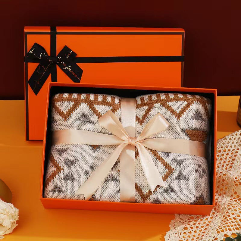 Knitted Bohemian Baby Nap Blanket