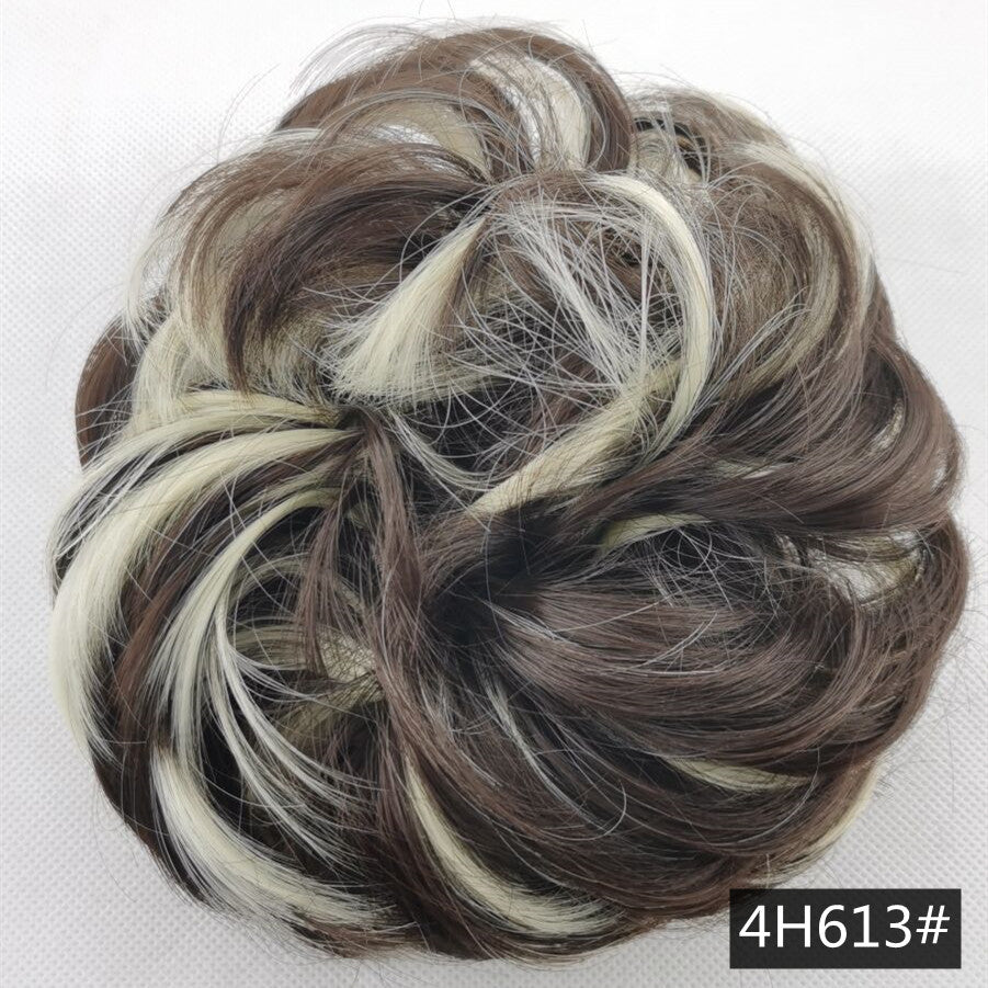 Silk fluffy wig hair ring ball