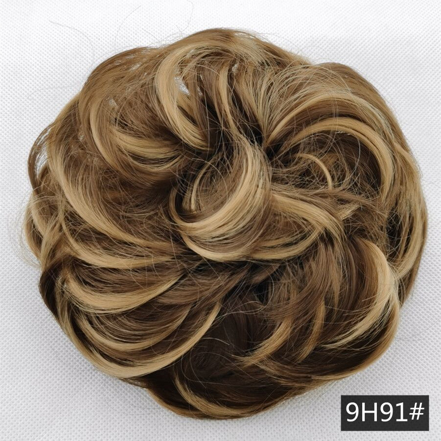 Silk fluffy wig hair ring ball