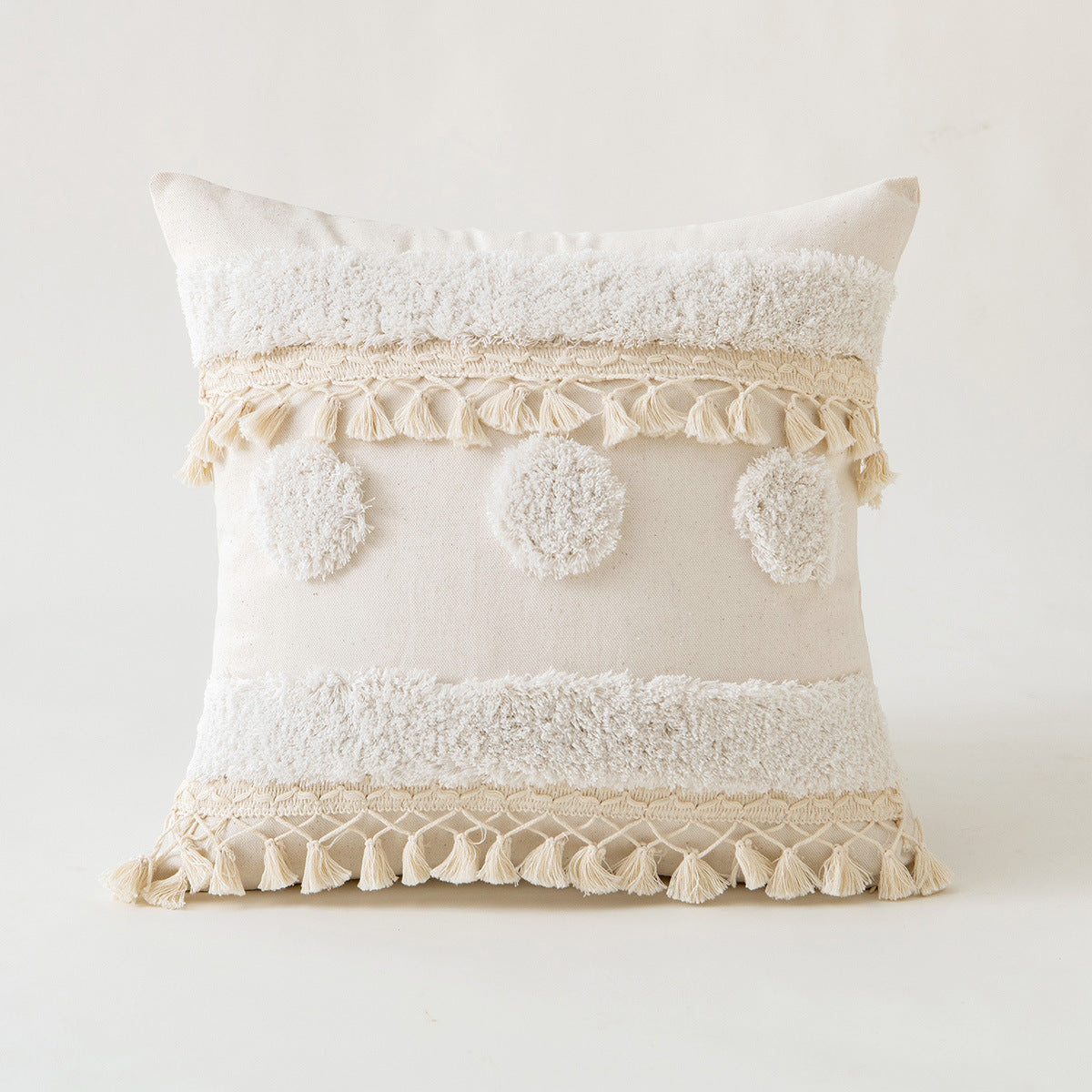 Lace fur ball tassel Morocco backrest pillowcase