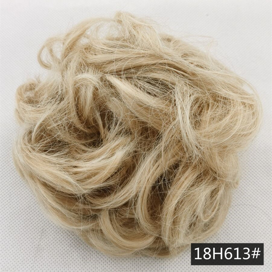 Silk fluffy wig hair ring ball