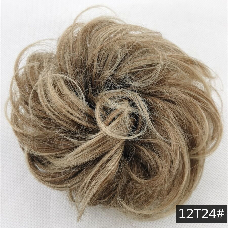 Silk fluffy wig hair ring ball