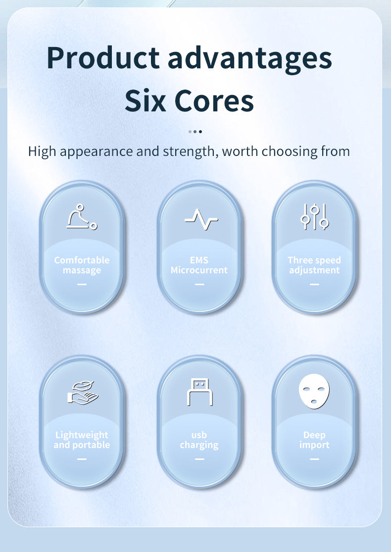 EMS Micro-current V-face lifting, firming and rejuvenating roller device