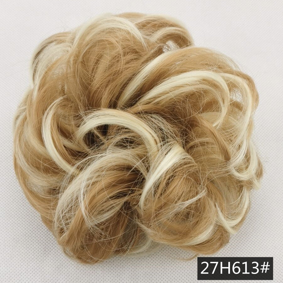 Silk fluffy wig hair ring ball