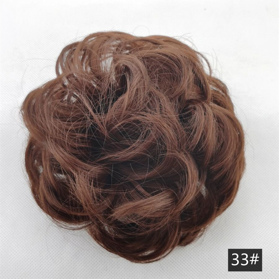 Silk fluffy wig hair ring ball
