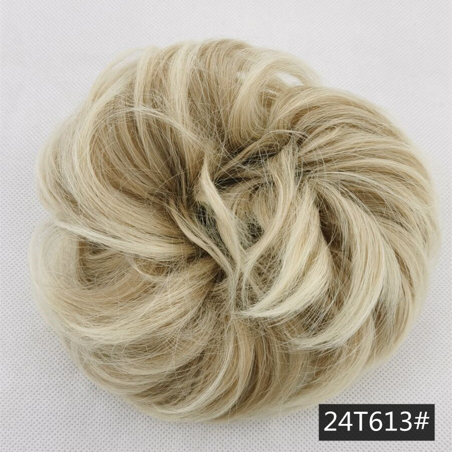 Silk fluffy wig hair ring ball