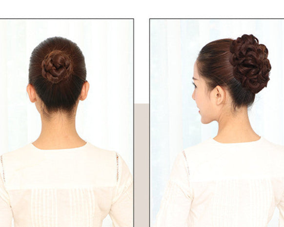 Silk fluffy wig hair ring ball