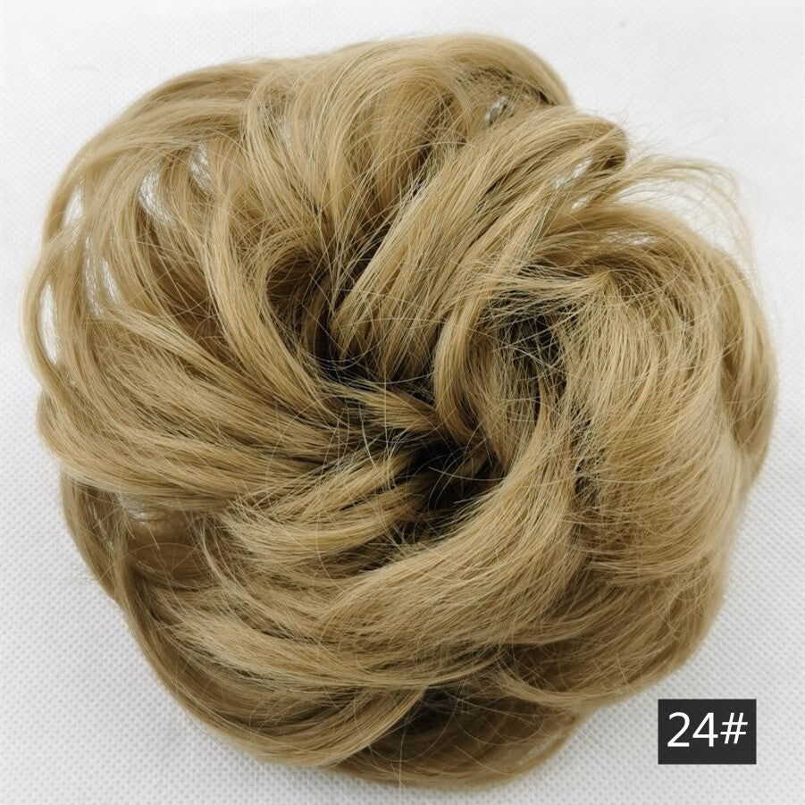 Silk fluffy wig hair ring ball