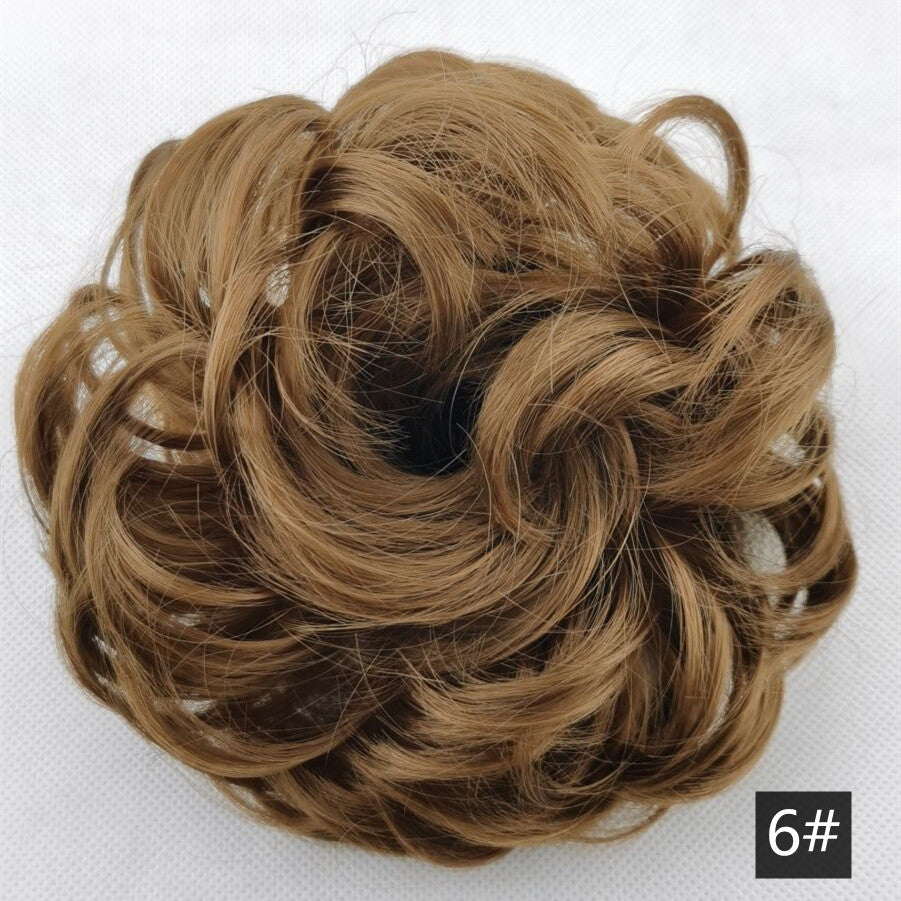 Silk fluffy wig hair ring ball