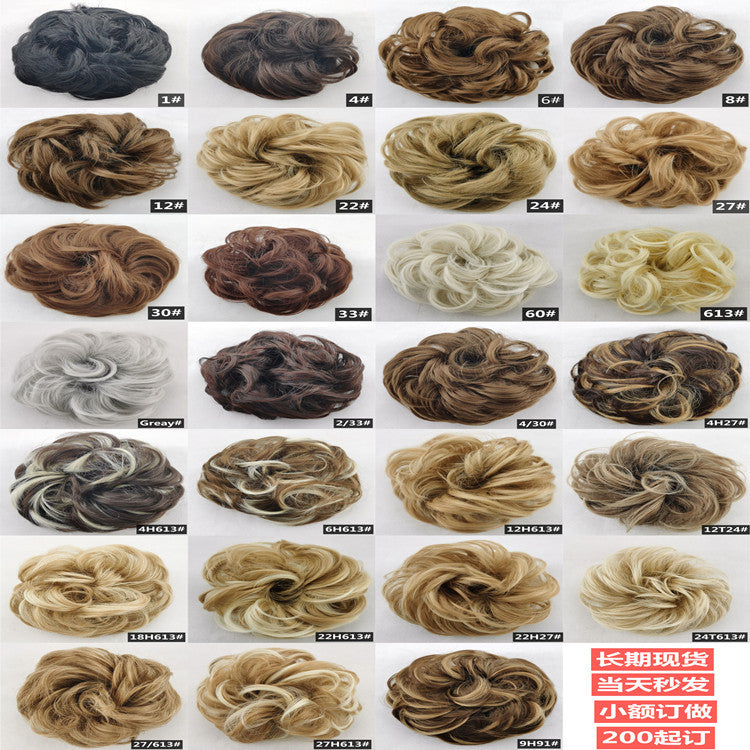 Silk fluffy wig hair ring ball