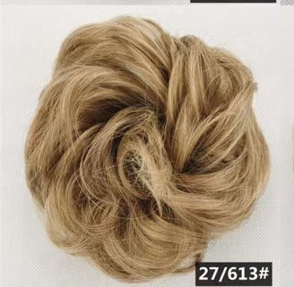 Silk fluffy wig hair ring ball