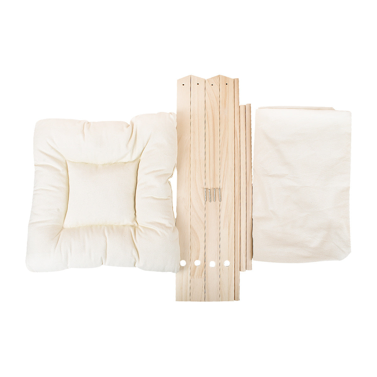 Solid wood tent kennel for DOG w/ detachable and washable bed