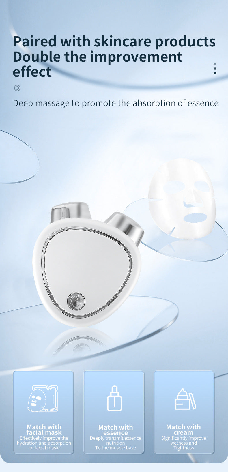 EMS Micro-current V-face lifting, firming and rejuvenating roller device